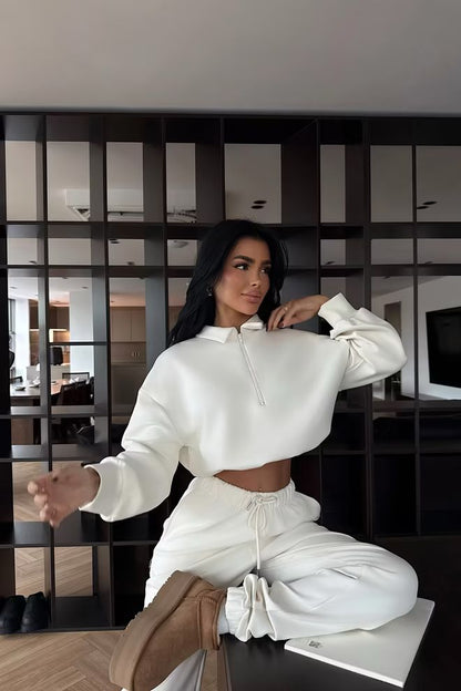 Tracksuit With Hooded Neck And Jogger Pants