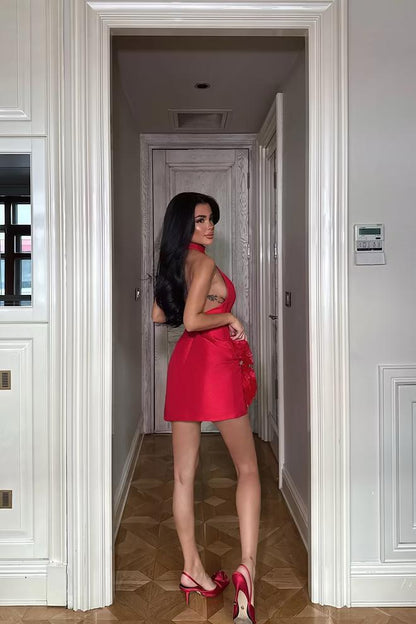 Red Sexy Elegant Bodycon Mini Dress