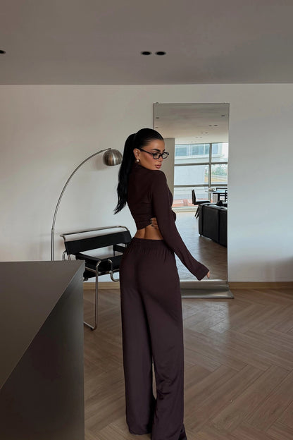 Brown Casual Sport Set